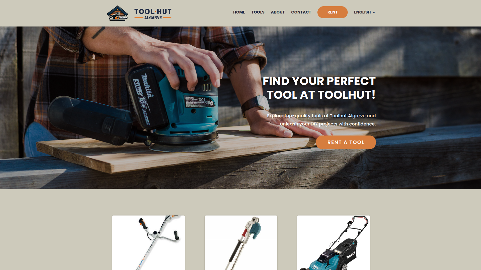 ToolHut Algarve: Tool Rental Website with Online Booking